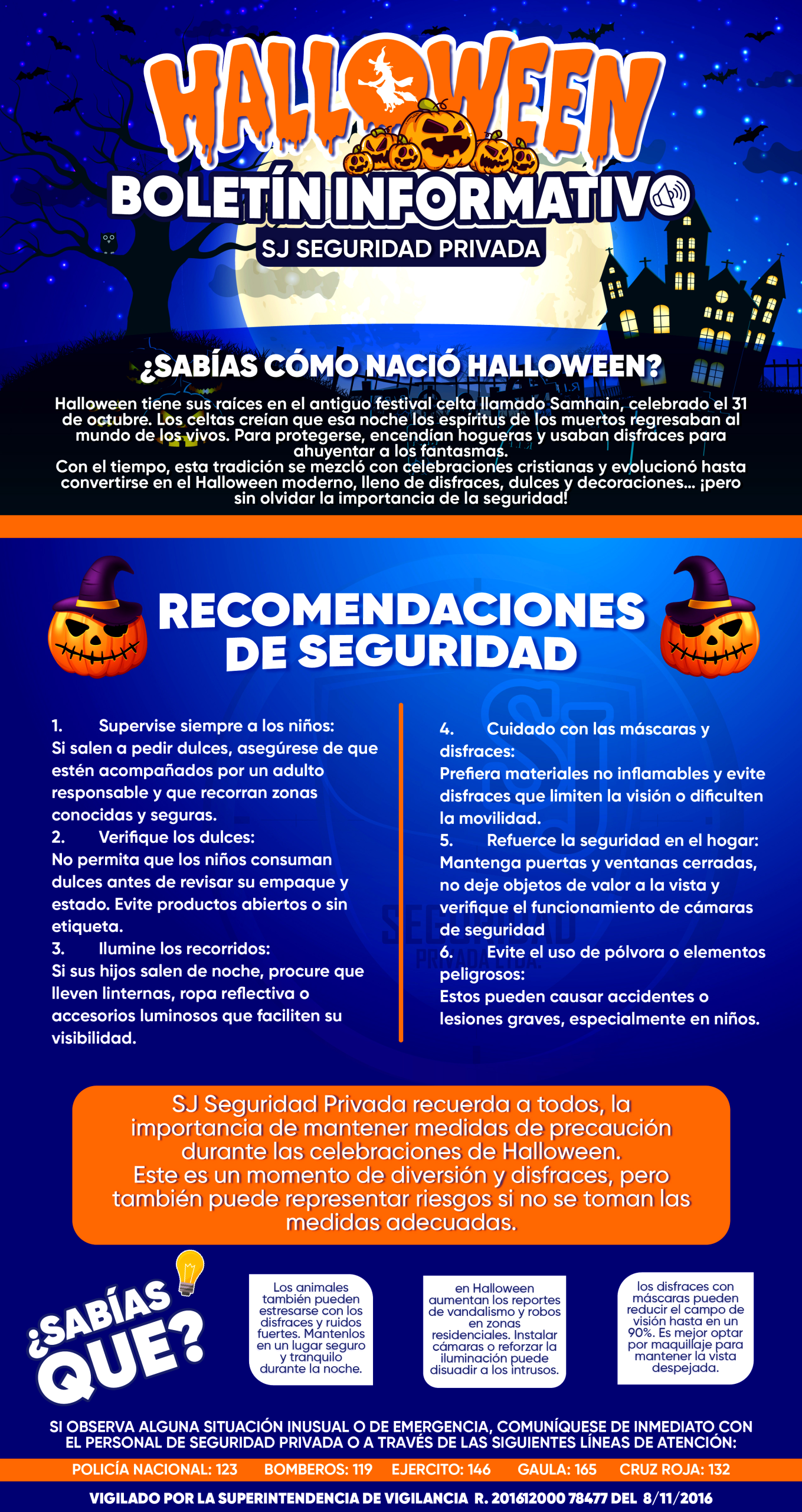 Halloween con SJ Seguridad Privada